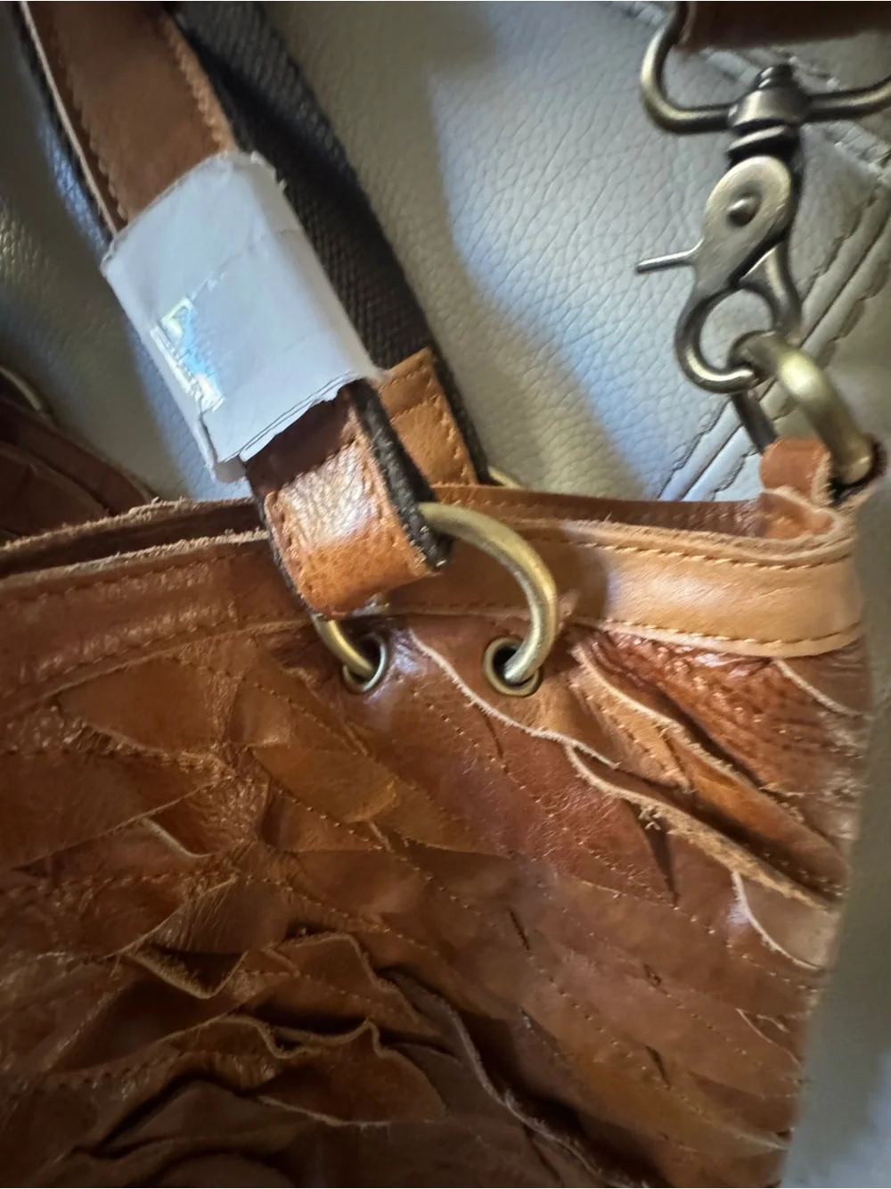 Ameri Leather Sana Leather Convertible Tote Bag